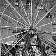 Wonder Wheel Of Coney Island In Black And White Art Print Wonder Wheel Of Coney Island In Black And White Art Print