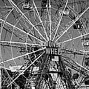 Wonder Wheel Of Coney Island In Black And White Art Print