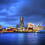 Yokohama Skyline Art Print