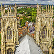 York From York Minster Tower Art Print