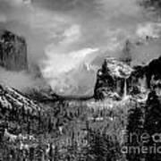Yosemite Valley Clearing Winterstorm 1942 Art Print