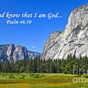 Yosemite Valley With Scripture Art Print