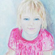 Young Blue-eyed Girl Art Print