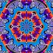 Zebra Kaleidoscope Art Print