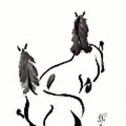 Zen Horses Retired Art Print