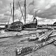 Boats And Logs At Pin Mill  #2 Art Print