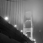 Golden Gate Bridge At Night Art Print