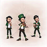 Leprechaun  Musicians #2 Art Print