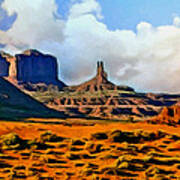 Monument Valley Painting #1 Art Print