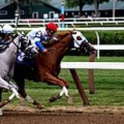 Neck And Neck At Saratoga One #1 Art Print