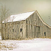 Winter's Barn #1 Art Print