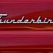 1955 Ford Thunderbird Rear Tail Emblem Art Print