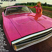 1970 Dodge Charger Tickled Pink Art Print