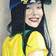 A Young Girl With A Cap Art Print