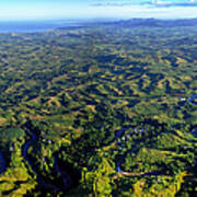 Aerial View Of The Nadi River Winding Art Print