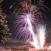 Alaska Winter Solstice Fireworks Art Print