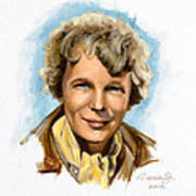 Amelia Earhart Art Print