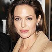 Angelina Jolie At Arrivals For Los Art Print