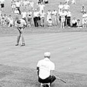 Arnie Putts The 13th At 1964 Us Open At Congressional Country Club Art Print