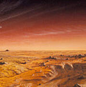Artwork Of Mars Surface Panoroma Art Print