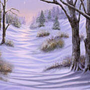 As Snow Falls Comes Silence Art Print