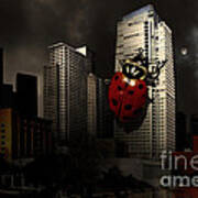 Attack Of The Giant Killer Ladybug Of San Francisco . 7d4262 Art Print