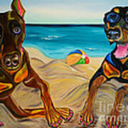 Beach Dawgs Art Print