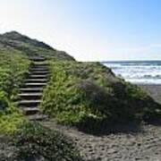 Beach Staircase Art Print