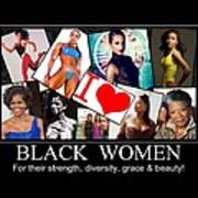 Beautiful Strong Black Women Art Print