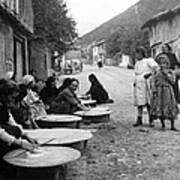 Berkovitsa Bulgaria - Women Making Bread In The Streets - C 1911 Art Print