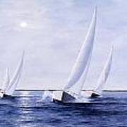 Blue Sails Art Print