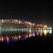 Bluewater Bridges On A Warm Spring Night Art Print