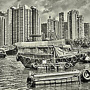 Boat Life In Hong Kong Art Print