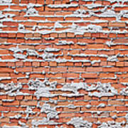 Brick Wall With Mortar Art Print