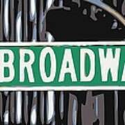 Broadway Sign Color 6 Art Print