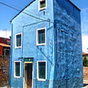 Burano Island - Strange Blue House Art Print