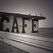 Cafe On The Pier Art Print