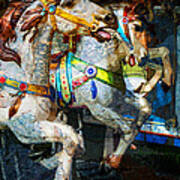 Carousel Thoroughbreds Art Print