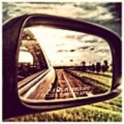 #cars #mirror #road #sun #hdr #photos Art Print