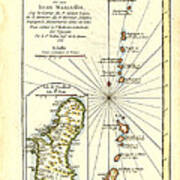 Carte De L Archipel De St Lazare Ou Les Isles Marianes Art Print