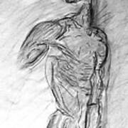 Charcoal Classic Jesus Male Nude Looking Over Shoulder Sketch in a Sensual  Primal Erotic Black White Painting by M Zimmerman - Pixels
