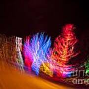 Enchanted Celebration Panning Magic With Outdoor Christmas Tree In Chicago Art Print