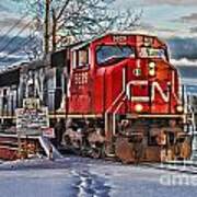 Cn Locomotive Hdr Art Print