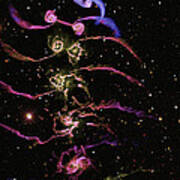 Colliding Galaxies Art Print