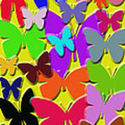 Colorful Butterflies Art Print