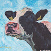 Cow No 03. 0556 Irish Friesian Cow Art Print