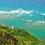 Diamond Head Lighthouse Art Print