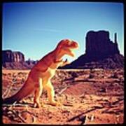 Dinosaure At Monument Valley Art Print