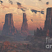 Dusk At The Towers Art Print