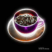 Electrifyin The Coffee Bean -version Violet Art Print